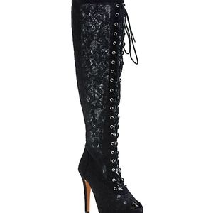 💜TORRID LACE HEEL BOOTS WIDE WIDTH & WIDE CALF)